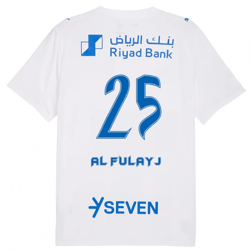 Danxen Kinderen Alhanouf Al Fulayj #25 Wit Blauw Uitshirt Uittenue 2025/26 T-Shirt