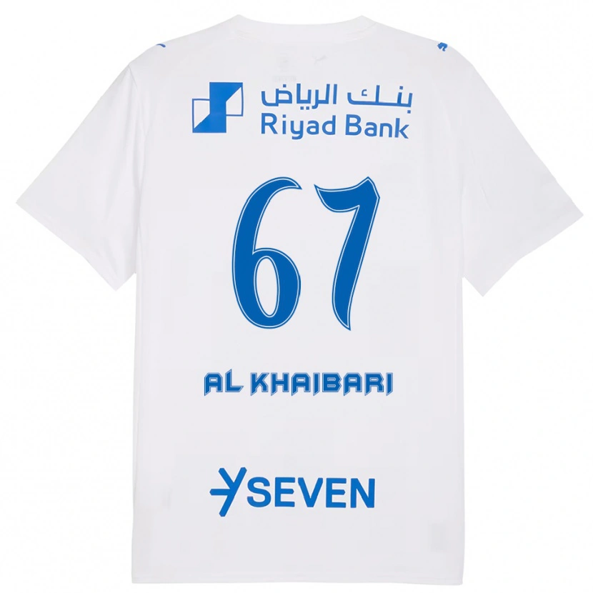 Danxen Kinderen Mohammed Al-Khaibari #67 Wit Blauw Uitshirt Uittenue 2025/26 T-Shirt