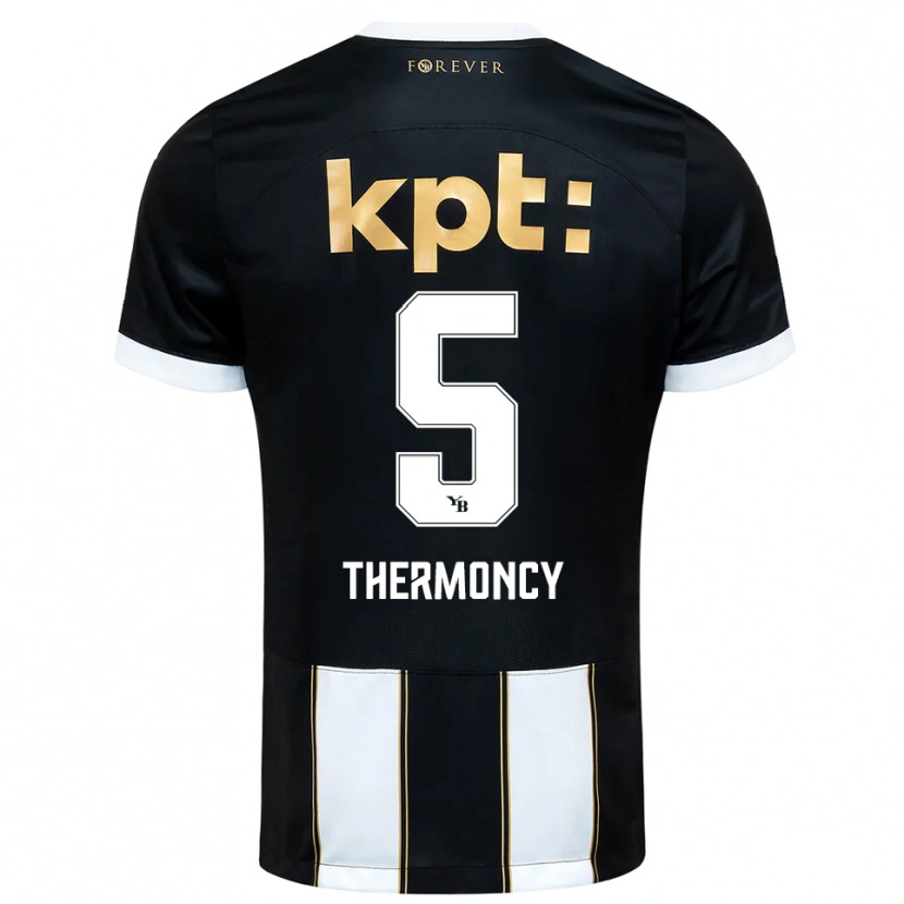 Danxen Kinderen Keeto Thermoncy #5 Zwart Wit Uitshirt Uittenue 2025/26 T-Shirt