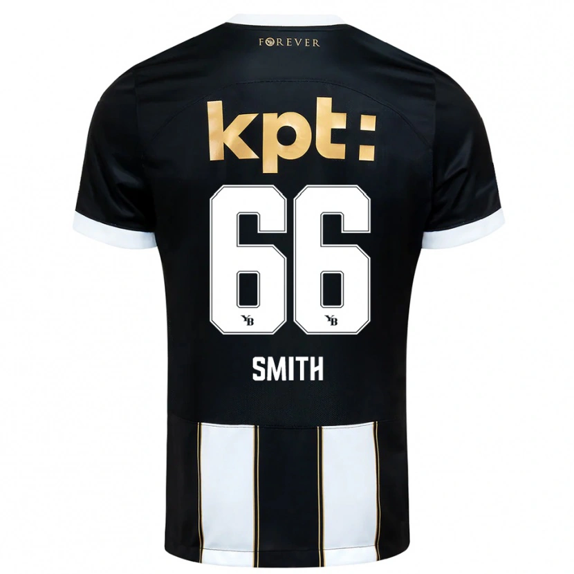 Danxen Kinderen Rhodri Smith #66 Zwart Wit Uitshirt Uittenue 2025/26 T-Shirt