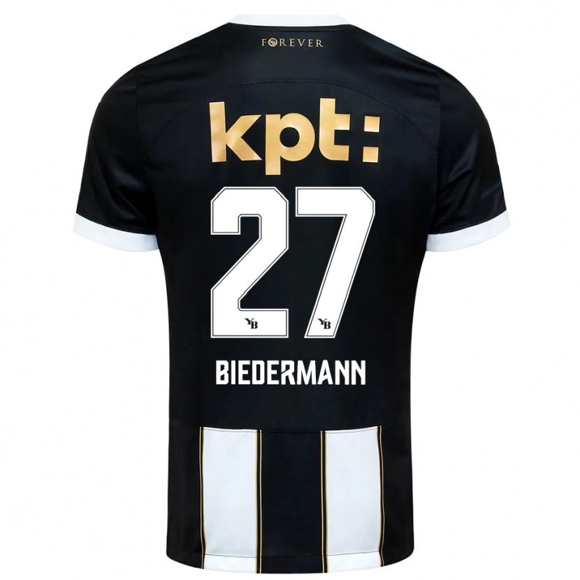 Danxen Kinderen Tamara Biedermann #27 Zwart Wit Uitshirt Uittenue 2025/26 T-Shirt