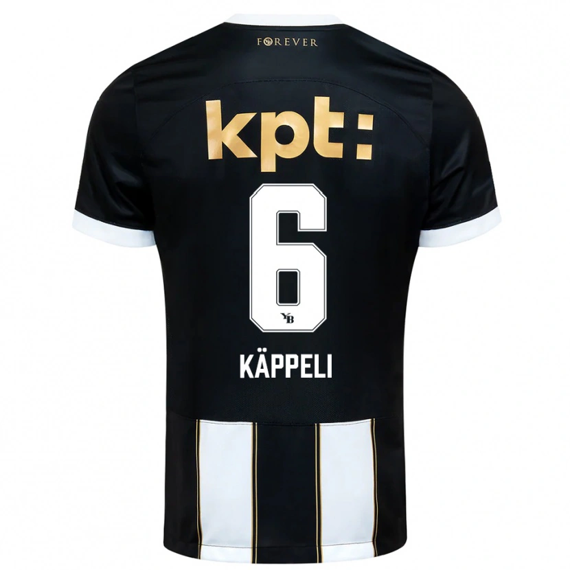 Danxen Kinderen Cuno Käppeli #6 Zwart Wit Uitshirt Uittenue 2025/26 T-Shirt