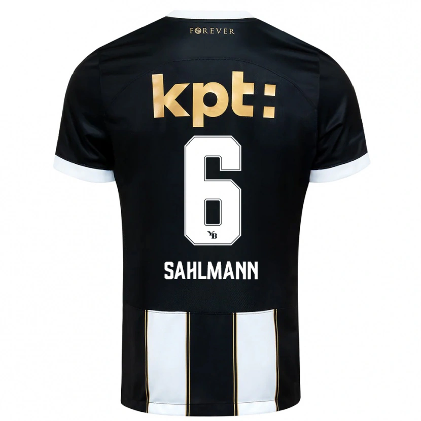 Danxen Kinderen Henrike Sahlmann #6 Zwart Wit Uitshirt Uittenue 2025/26 T-Shirt