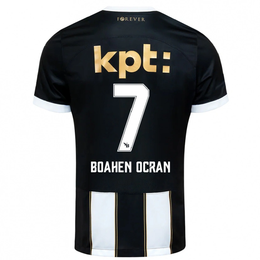 Danxen Kinderen Bright Boahen Ocran #7 Zwart Wit Uitshirt Uittenue 2025/26 T-Shirt