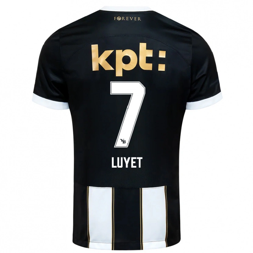 Danxen Kinderen Naomi Luyet #7 Zwart Wit Uitshirt Uittenue 2025/26 T-Shirt