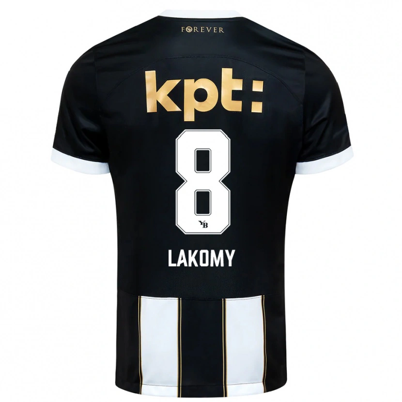 Danxen Kinderen Lukasz Lakomy #8 Zwart Wit Uitshirt Uittenue 2025/26 T-Shirt