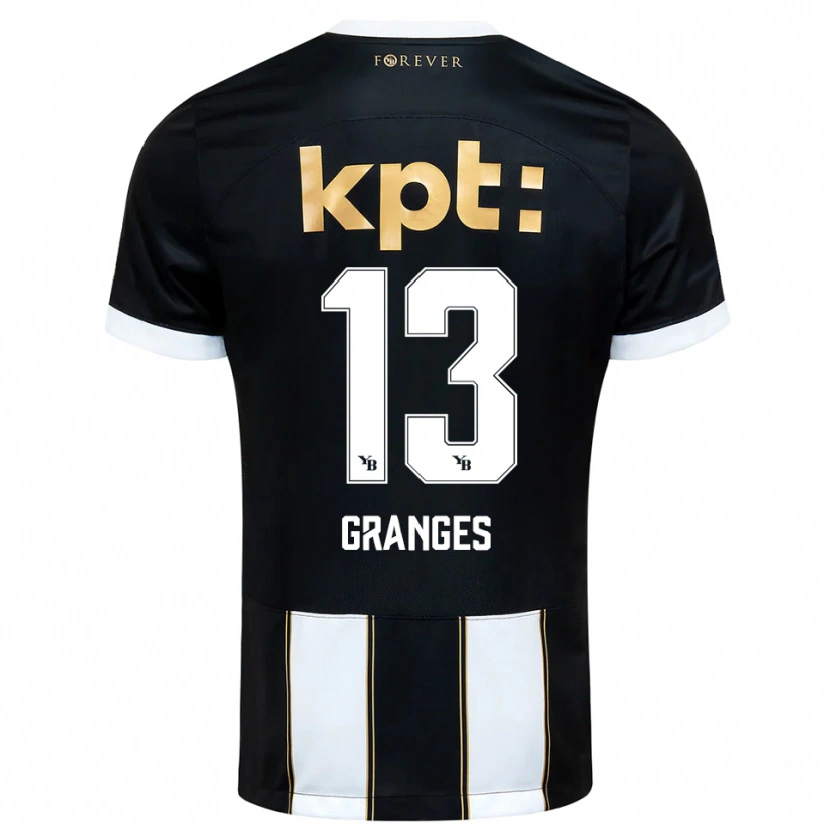 Danxen Kinderen Malaurie Granges #13 Zwart Wit Uitshirt Uittenue 2025/26 T-Shirt