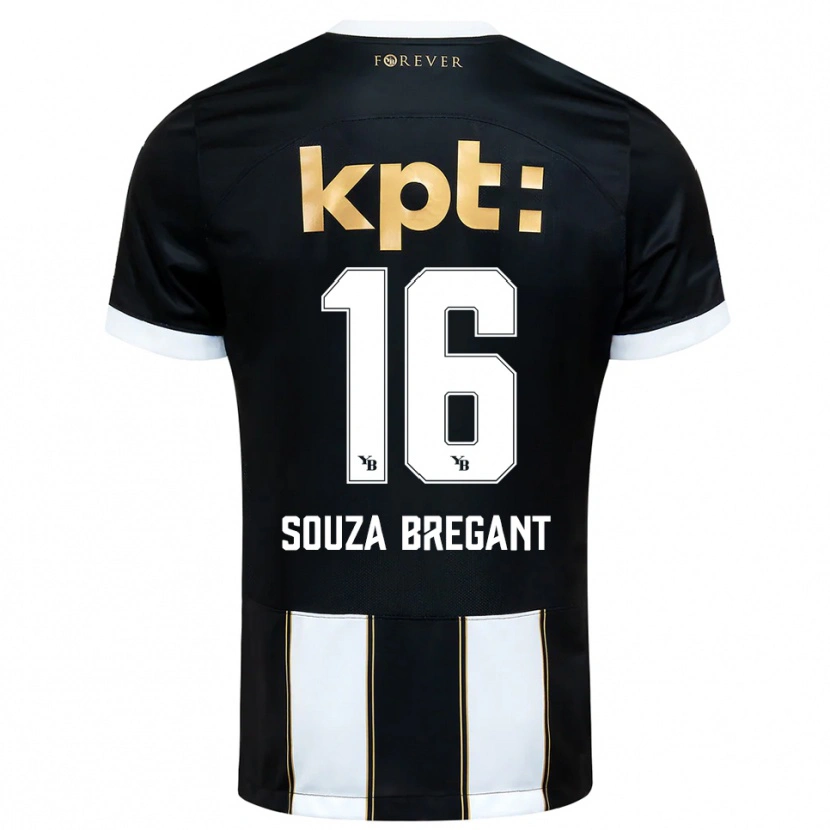 Danxen Kinderen Pietro Souza Bregant #16 Zwart Wit Uitshirt Uittenue 2025/26 T-Shirt