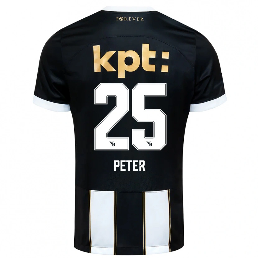 Danxen Kinderen Luc Peter #25 Zwart Wit Uitshirt Uittenue 2025/26 T-Shirt