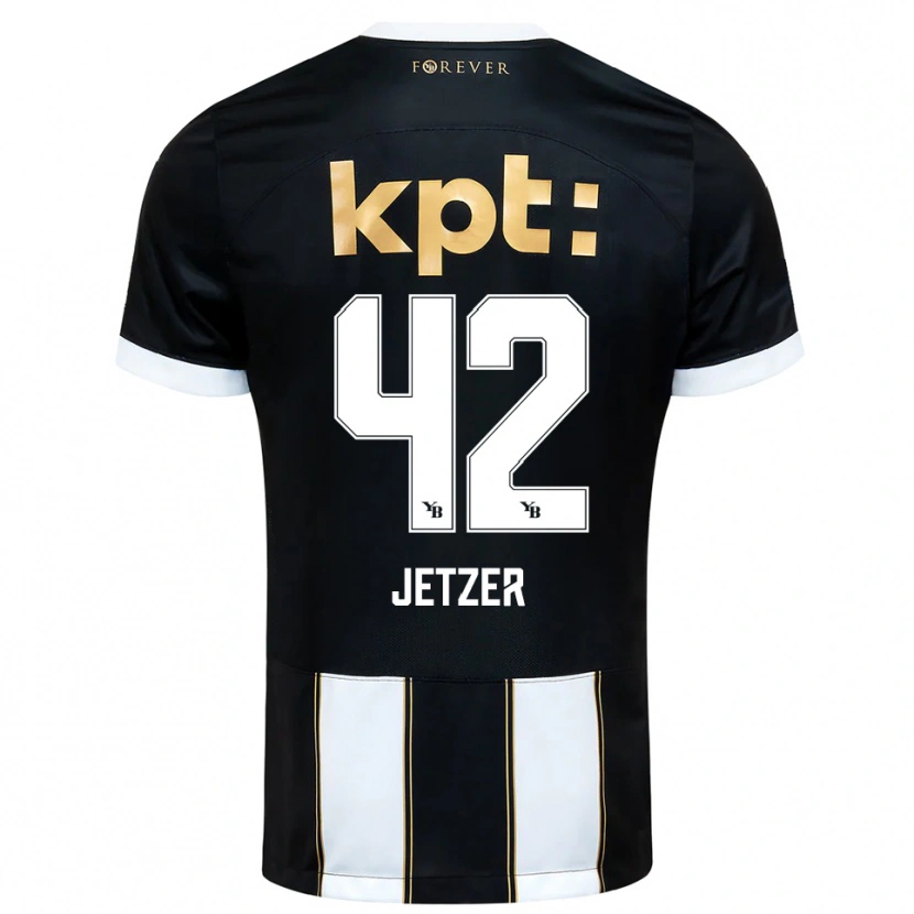 Danxen Kinderen Lorin Jetzer #42 Zwart Wit Uitshirt Uittenue 2025/26 T-Shirt