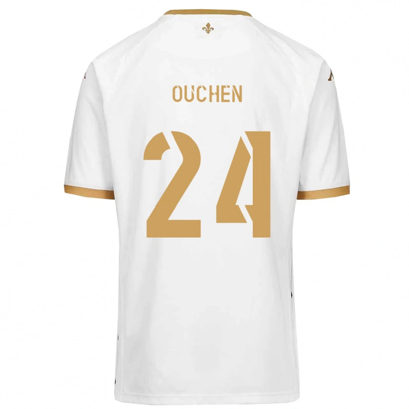 Danxen Kinderen Ali Ouchen #24 Wit Goud Uitshirt Uittenue 2025/26 T-Shirt