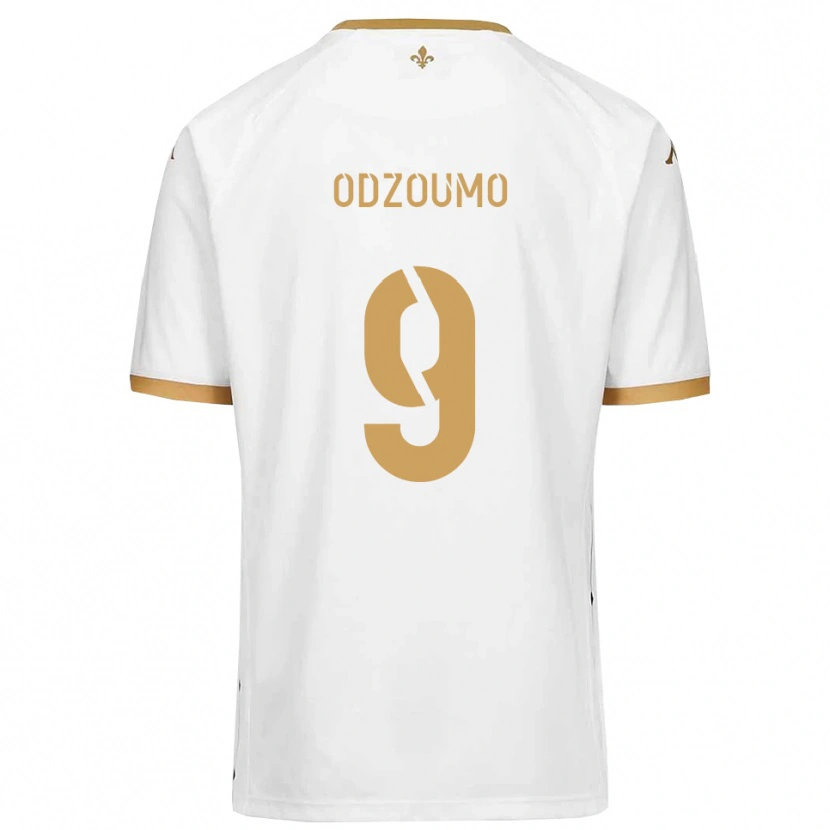 Danxen Kinderen Cédric Odzoumo #9 Wit Goud Uitshirt Uittenue 2025/26 T-Shirt