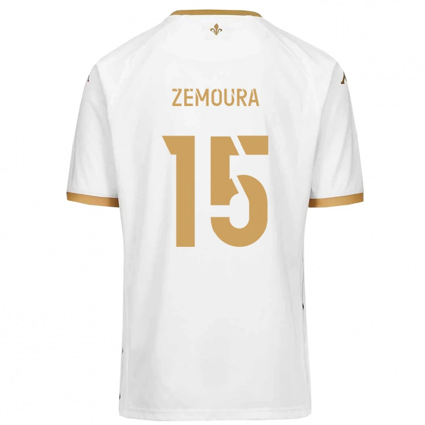 Danxen Kinderen Yohan Zemoura #15 Wit Goud Uitshirt Uittenue 2025/26 T-Shirt
