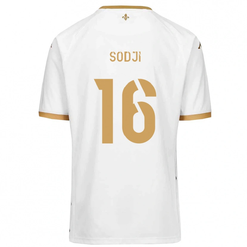 Danxen Kinderen Alexandre Sodji #16 Wit Goud Uitshirt Uittenue 2025/26 T-Shirt