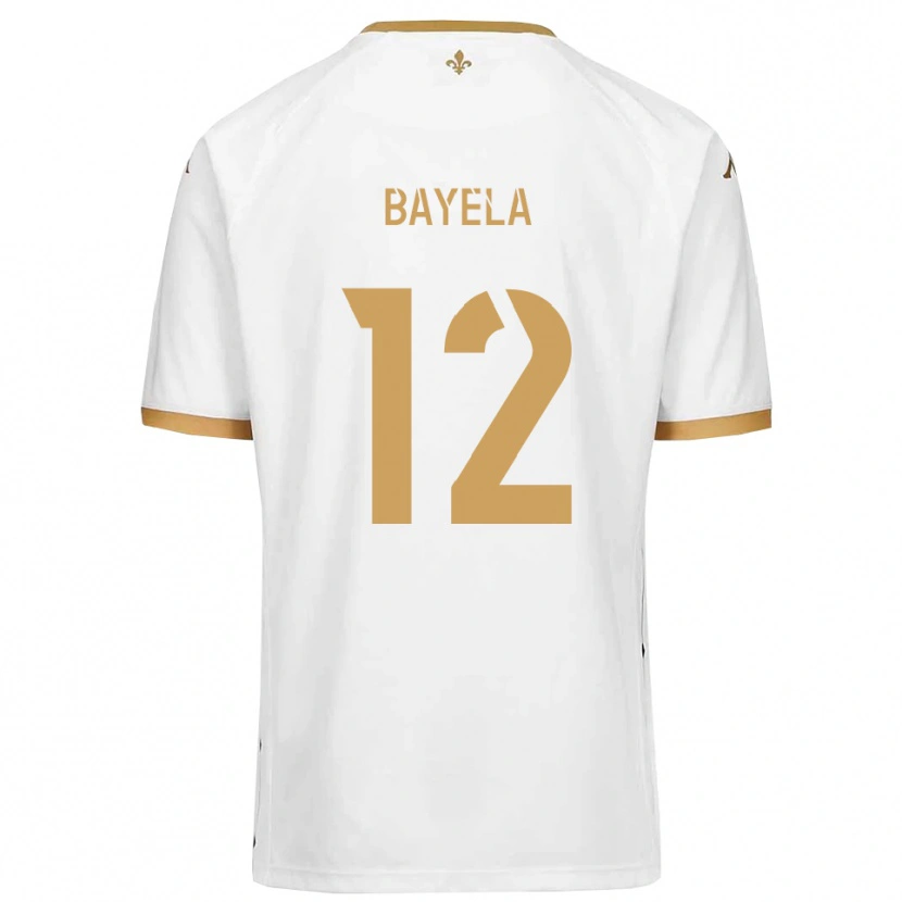 Danxen Kinderen Kaneyi Bayela #12 Wit Goud Uitshirt Uittenue 2025/26 T-Shirt