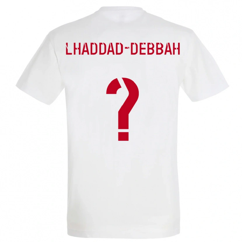 Danxen Kinderen Yanis Lhaddad-Debbah #0 Wit Rood Geel Uitshirt Uittenue 2025/26 T-Shirt
