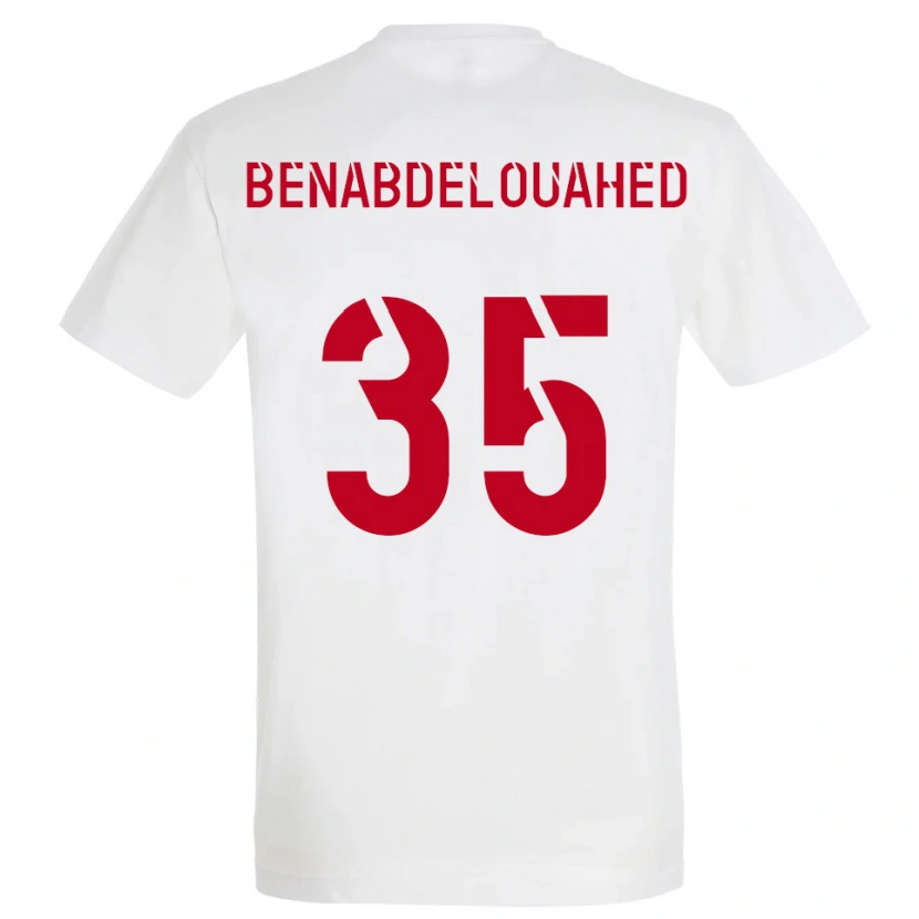 Danxen Kinderen Kaïs Benabdelouahed #35 Wit Rood Geel Uitshirt Uittenue 2025/26 T-Shirt