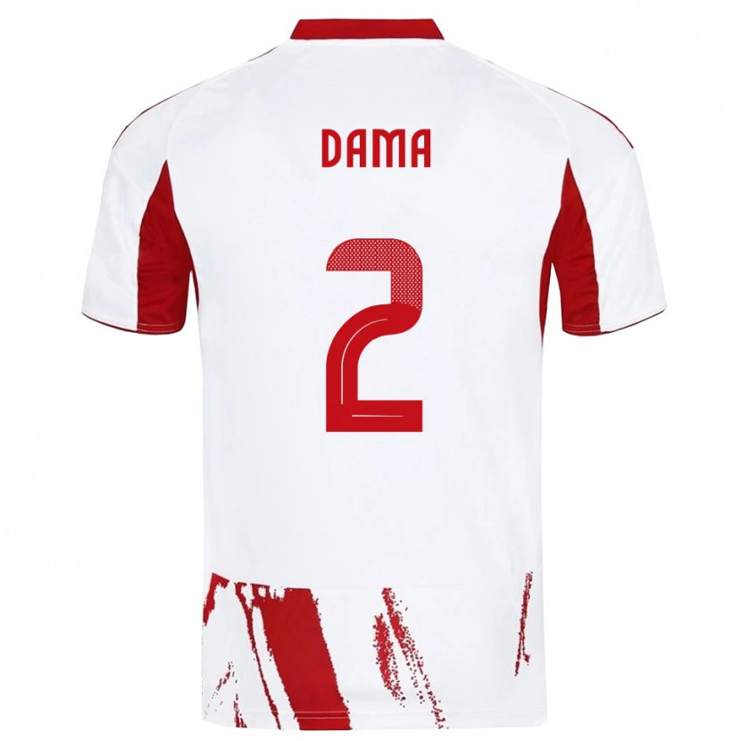 Danxen Kinderen Antonis Dama #2 Wit Rood Uitshirt Uittenue 2025/26 T-Shirt