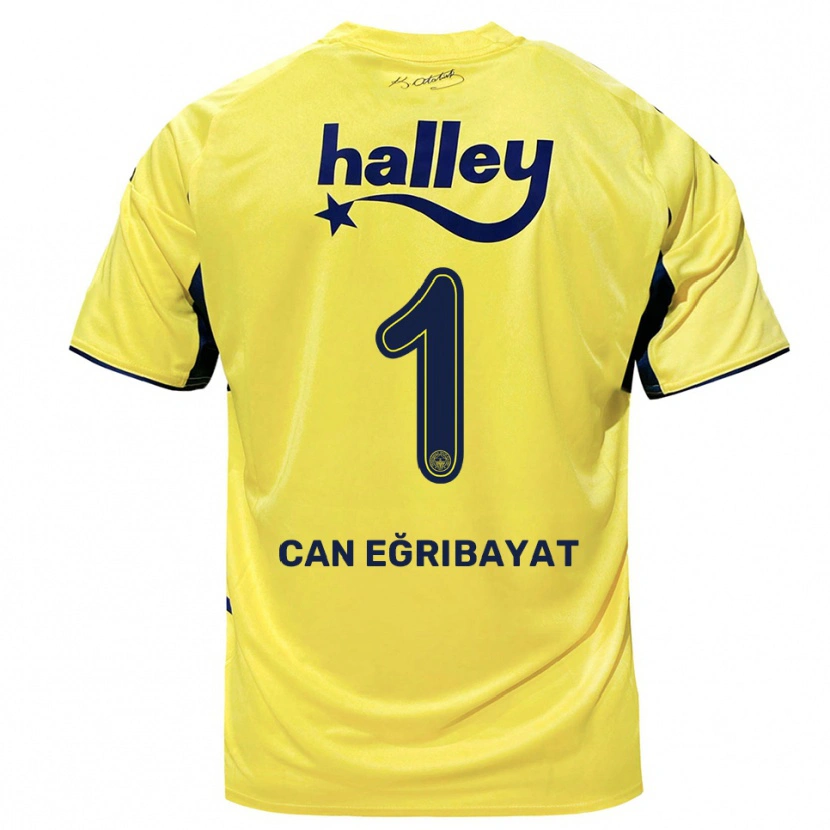 Danxen Kinderen İrfan Can Eğribayat #1 Geel Donkerblauw Uitshirt Uittenue 2025/26 T-Shirt