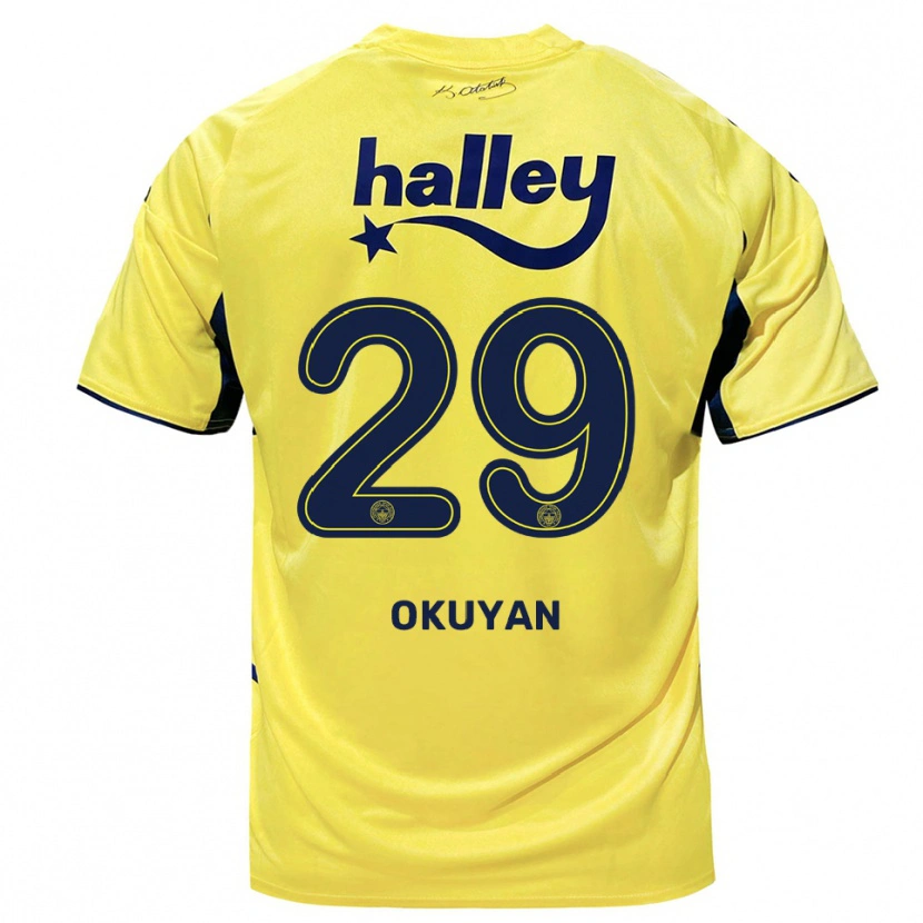 Danxen Kinderen Mevlüde Okuyan #29 Geel Donkerblauw Uitshirt Uittenue 2025/26 T-Shirt