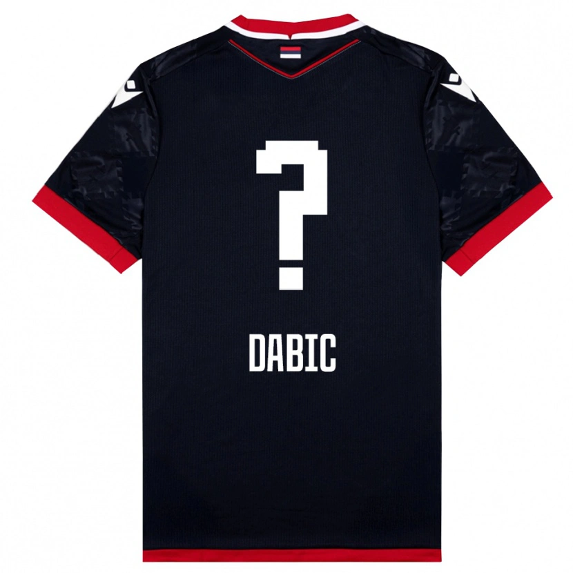 Danxen Kinderen Stefan Dabic #0 Zwart Rood Uitshirt Uittenue 2025/26 T-Shirt