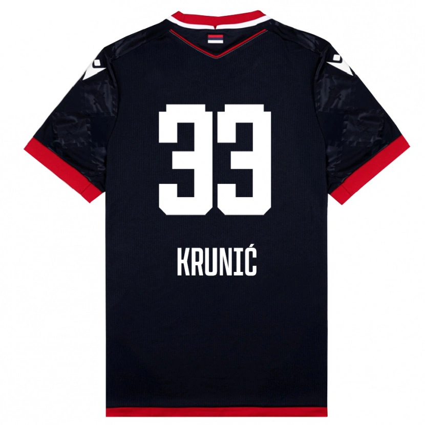 Danxen Kinderen Rade Krunic #33 Zwart Rood Uitshirt Uittenue 2025/26 T-Shirt