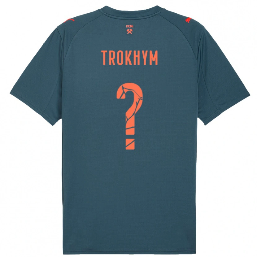 Danxen Kinderen Arseniy-Tymofiy Trokhym #0 Donkerblauw Rood Uitshirt Uittenue 2025/26 T-Shirt