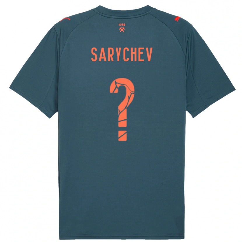 Danxen Kinderen Kirill Sarychev #0 Donkerblauw Rood Uitshirt Uittenue 2025/26 T-Shirt