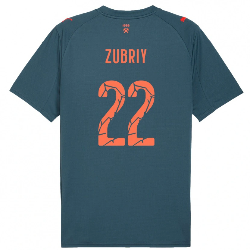 Danxen Kinderen Artem Zubriy #22 Donkerblauw Rood Uitshirt Uittenue 2025/26 T-Shirt