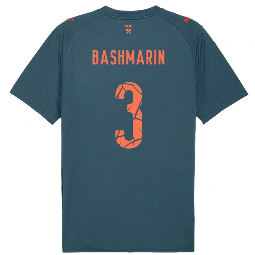 Danxen Kinderen Oleksandr Bashmarin #3 Donkerblauw Rood Uitshirt Uittenue 2025/26 T-Shirt