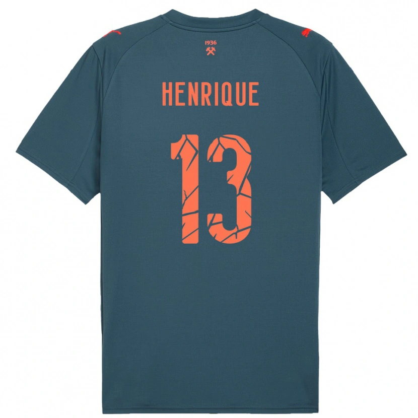Danxen Kinderen Pedro Henrique #13 Donkerblauw Rood Uitshirt Uittenue 2025/26 T-Shirt
