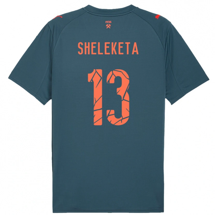 Danxen Kinderen Mykyta Sheleketa #13 Donkerblauw Rood Uitshirt Uittenue 2025/26 T-Shirt