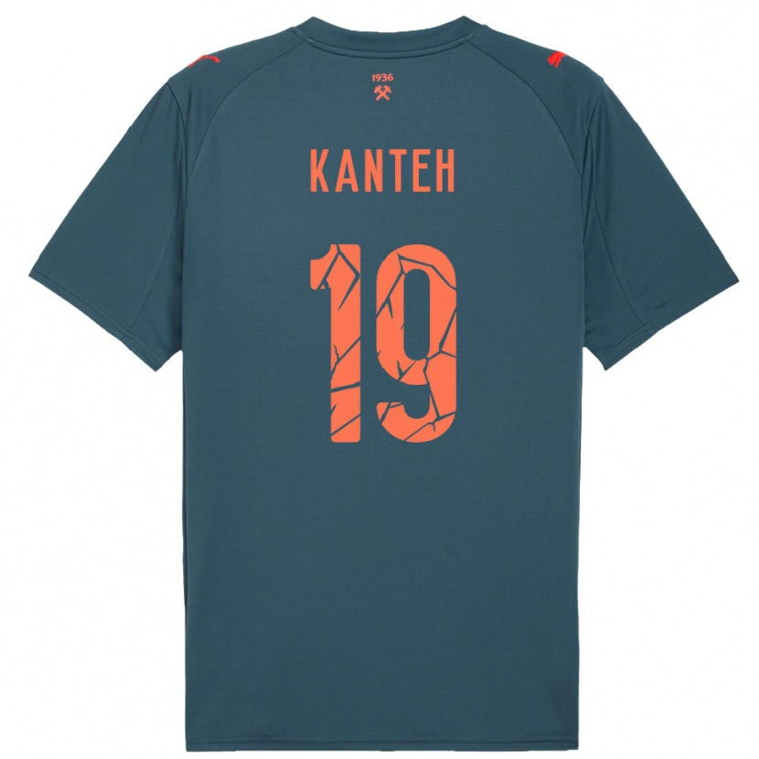 Danxen Kinderen Muhamadou Kanteh #19 Donkerblauw Rood Uitshirt Uittenue 2025/26 T-Shirt