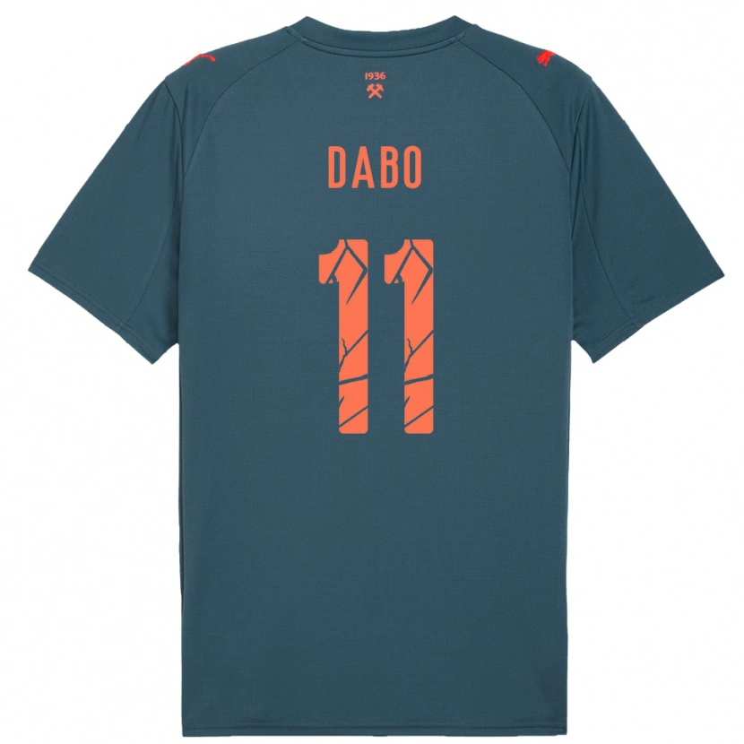 Danxen Kinderen Ibrahima Dabo #11 Donkerblauw Rood Uitshirt Uittenue 2025/26 T-Shirt