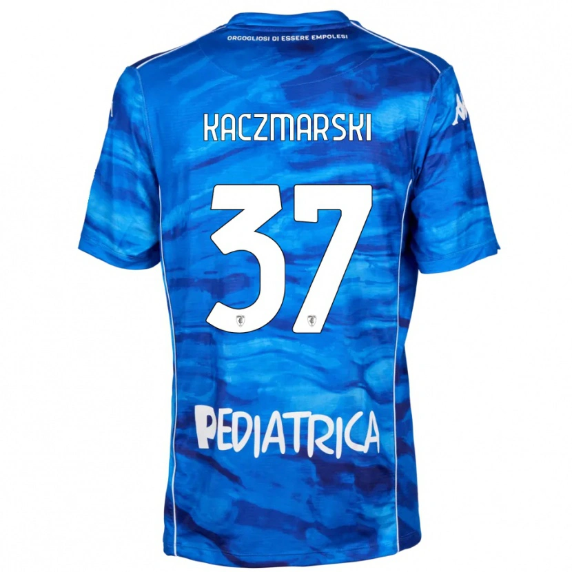 Danxen Heren Iwo Kaczmarski #37 Blauw Wit Thuisshirt Thuistenue 2025/26 T-Shirt