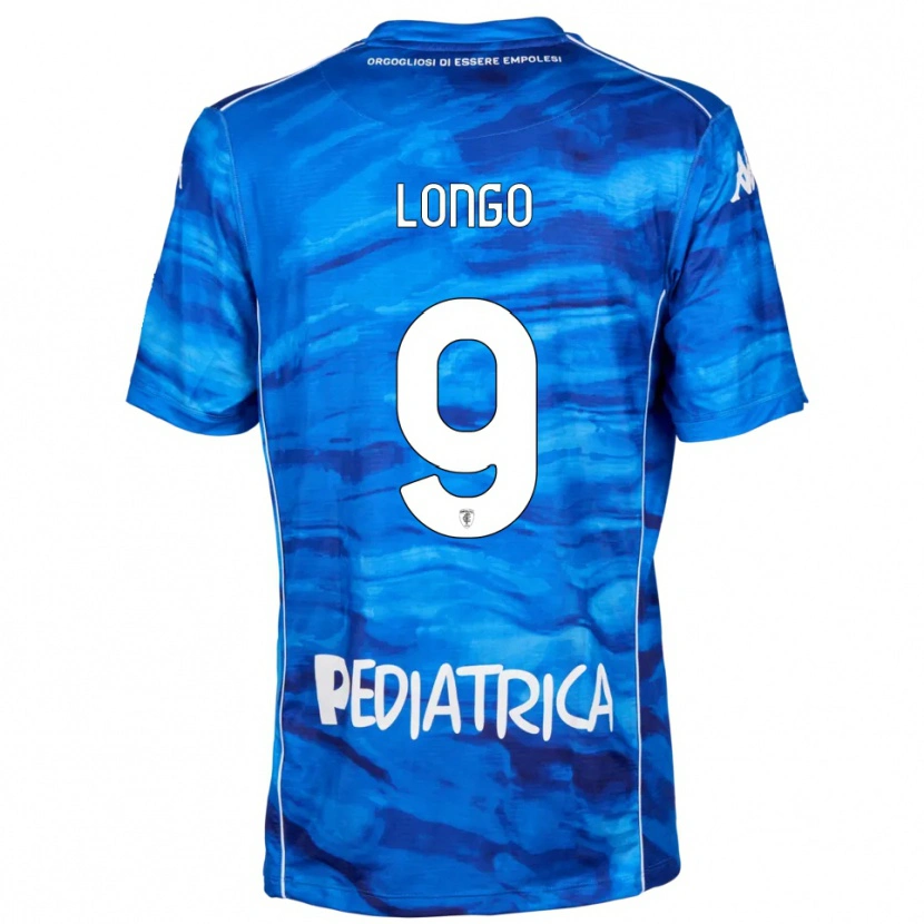 Danxen Heren Mattia Longo #9 Blauw Wit Thuisshirt Thuistenue 2025/26 T-Shirt