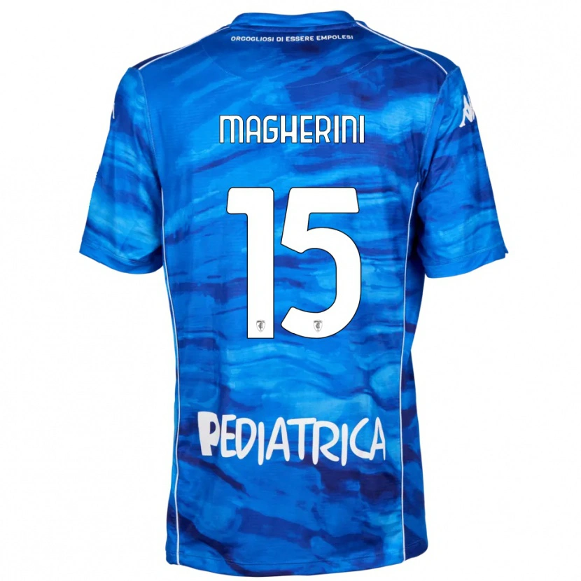 Danxen Heren Niccolò Magherini #15 Blauw Wit Thuisshirt Thuistenue 2025/26 T-Shirt