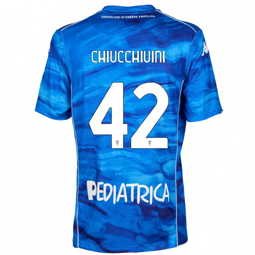 Danxen Heren Lorenzo Chiucchiuini #42 Blauw Wit Thuisshirt Thuistenue 2025/26 T-Shirt