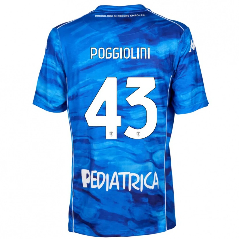 Danxen Heren Duccio Poggiolini #43 Blauw Wit Thuisshirt Thuistenue 2025/26 T-Shirt