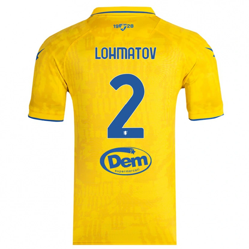 Danxen Heren Aleksandr Lohmatov #2 Geel Blauw Thuisshirt Thuistenue 2025/26 T-Shirt