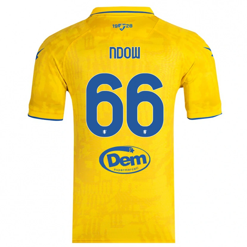 Danxen Heren Abdoulie Ndow #66 Geel Blauw Thuisshirt Thuistenue 2025/26 T-Shirt