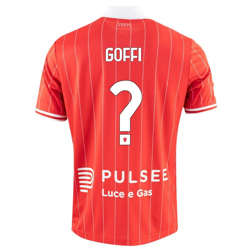Danxen Heren Tommaso Goffi #0 Rood Wit Thuisshirt Thuistenue 2025/26 T-Shirt