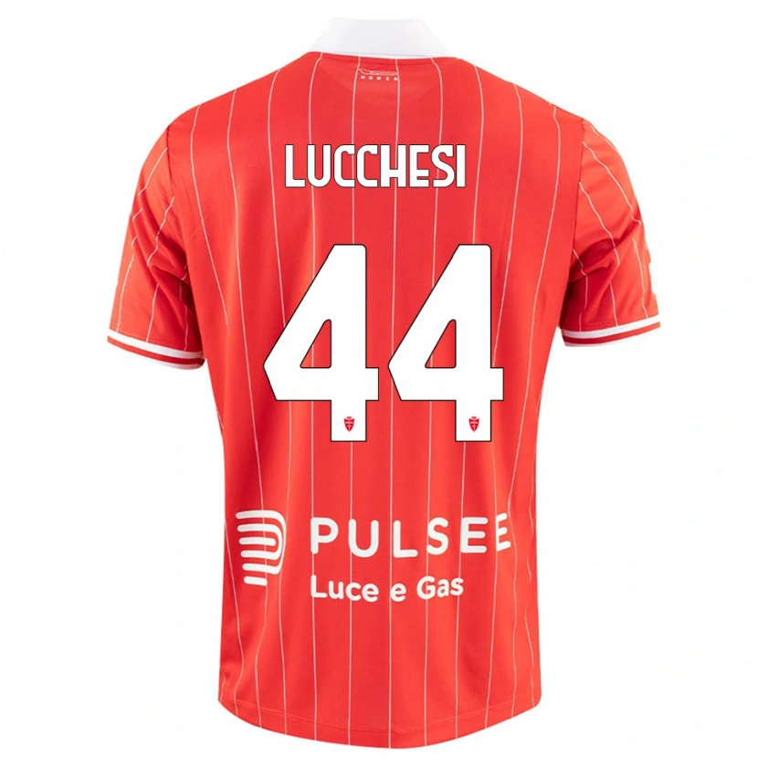 Danxen Heren Lorenzo Lucchesi #44 Rood Wit Thuisshirt Thuistenue 2025/26 T-Shirt