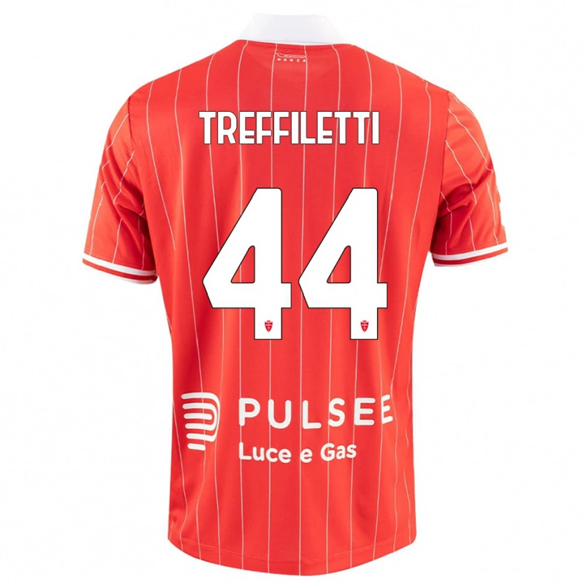 Danxen Heren Danilo Treffiletti #44 Rood Wit Thuisshirt Thuistenue 2025/26 T-Shirt