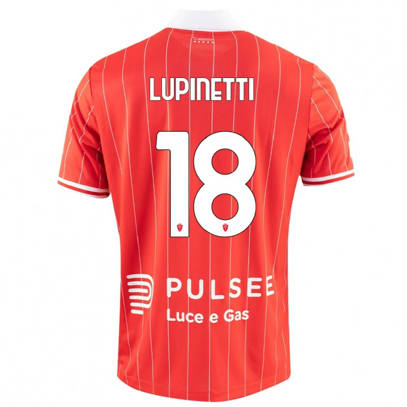 Danxen Heren Tommaso Lupinetti #18 Rood Wit Thuisshirt Thuistenue 2025/26 T-Shirt