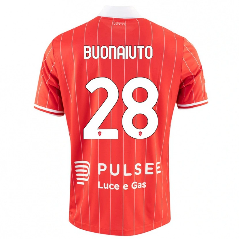 Danxen Heren Marco Buonaiuto #28 Rood Wit Thuisshirt Thuistenue 2025/26 T-Shirt