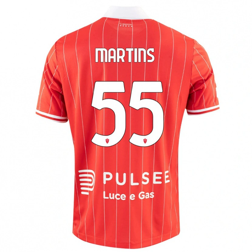 Danxen Heren Kevin Martins #55 Rood Wit Thuisshirt Thuistenue 2025/26 T-Shirt