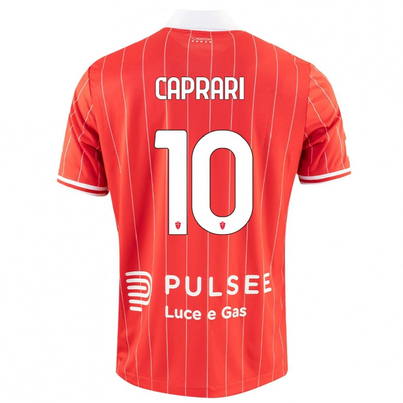 Danxen Heren Gianluca Caprari #10 Rood Wit Thuisshirt Thuistenue 2025/26 T-Shirt