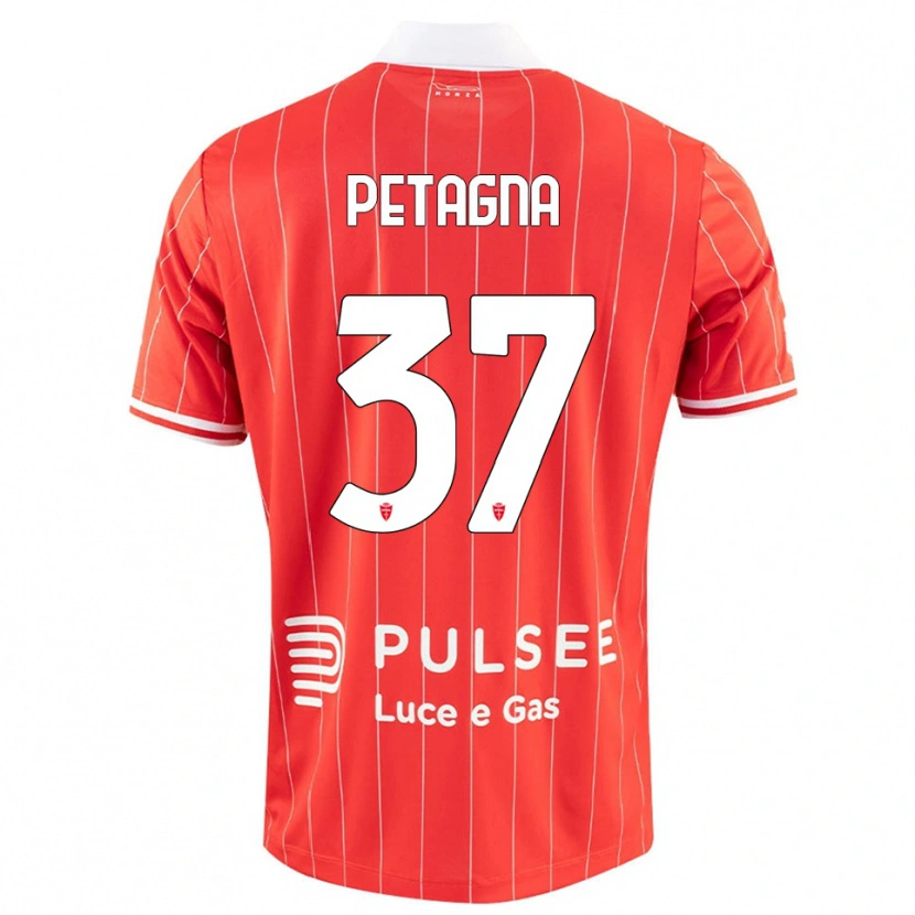 Danxen Heren Andrea Petagna #37 Rood Wit Thuisshirt Thuistenue 2025/26 T-Shirt