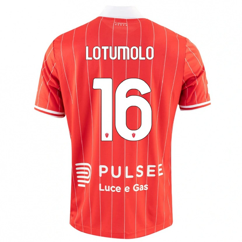 Danxen Heren Matteo Lotumolo #16 Rood Wit Thuisshirt Thuistenue 2025/26 T-Shirt